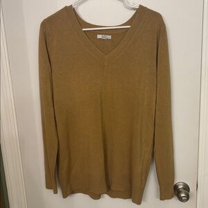 Croft & Barrow Camel V-Neck Sweater